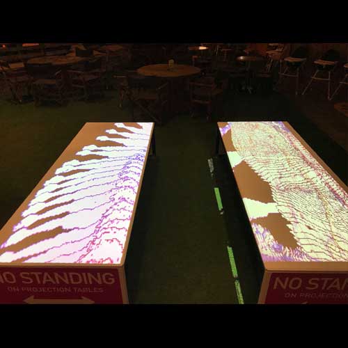 The Precinct Shellharbour Club interactive projector tables