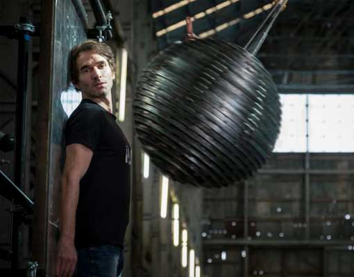 Todd Sampson Filming Wrecking Ball for Life on the line TV show